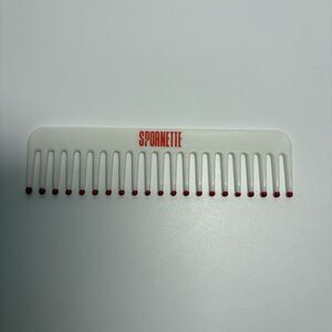 Vintage Spornette Detangler Comb White with Red Ball Ends